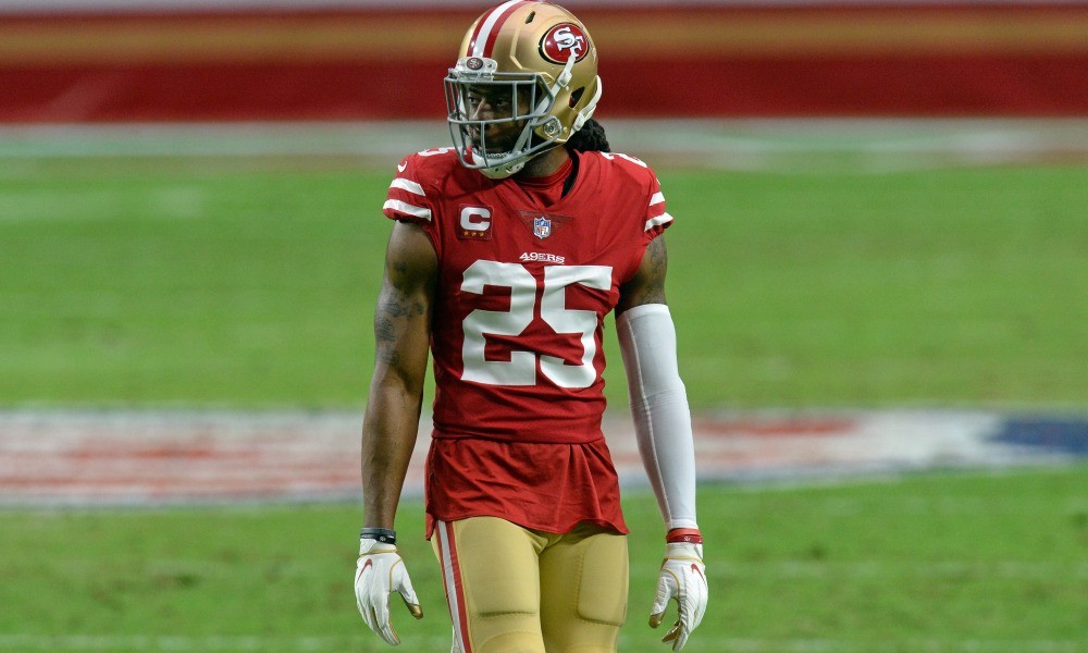 #2 Richard Sherman in contact with Las Vegas Raiders