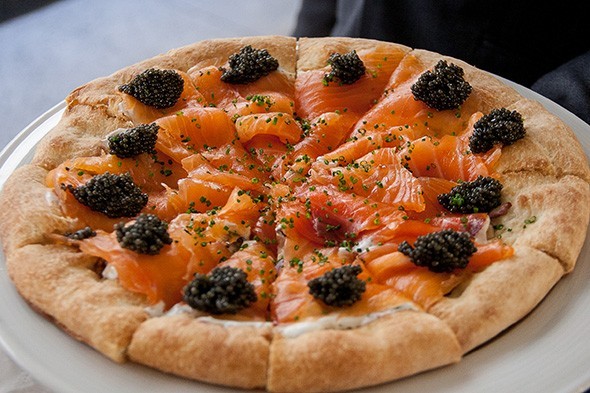 Smoked Salmon Pizza at Spago