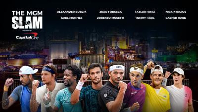 Eight Tennis Stars Battle for $1 Million at The MGM Slam